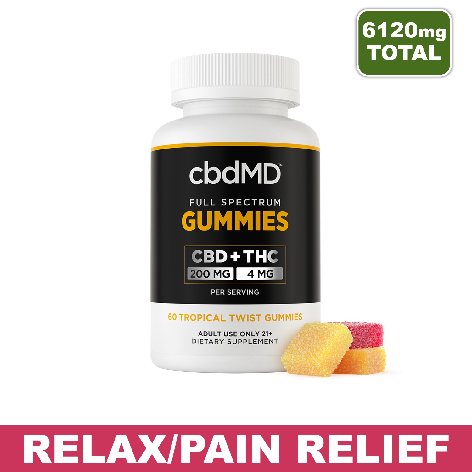 Tropical CBD + THC Gummies - 6000mg