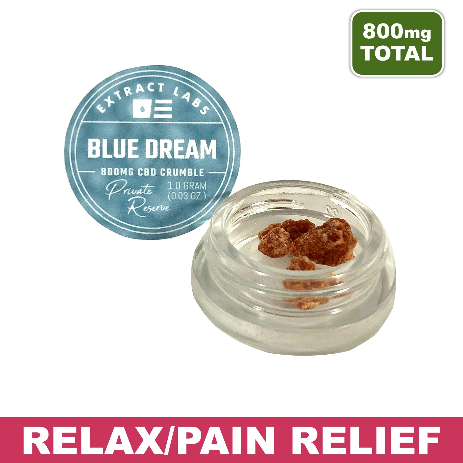 Blue Dream Wax Crumble - 1 Gram - 800mg CBD + THC