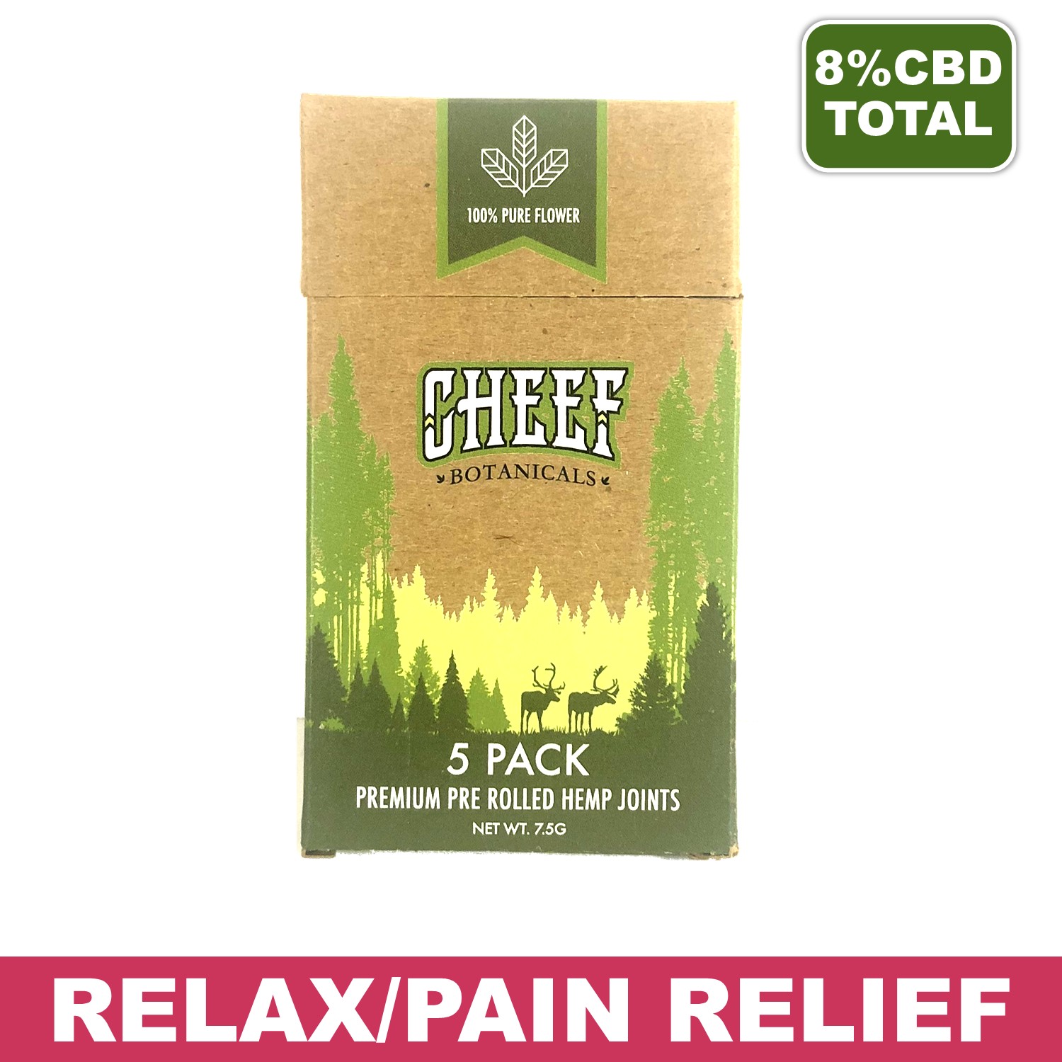 Sour Diesel Pre Rolls - 5 Pack - CBD + THC