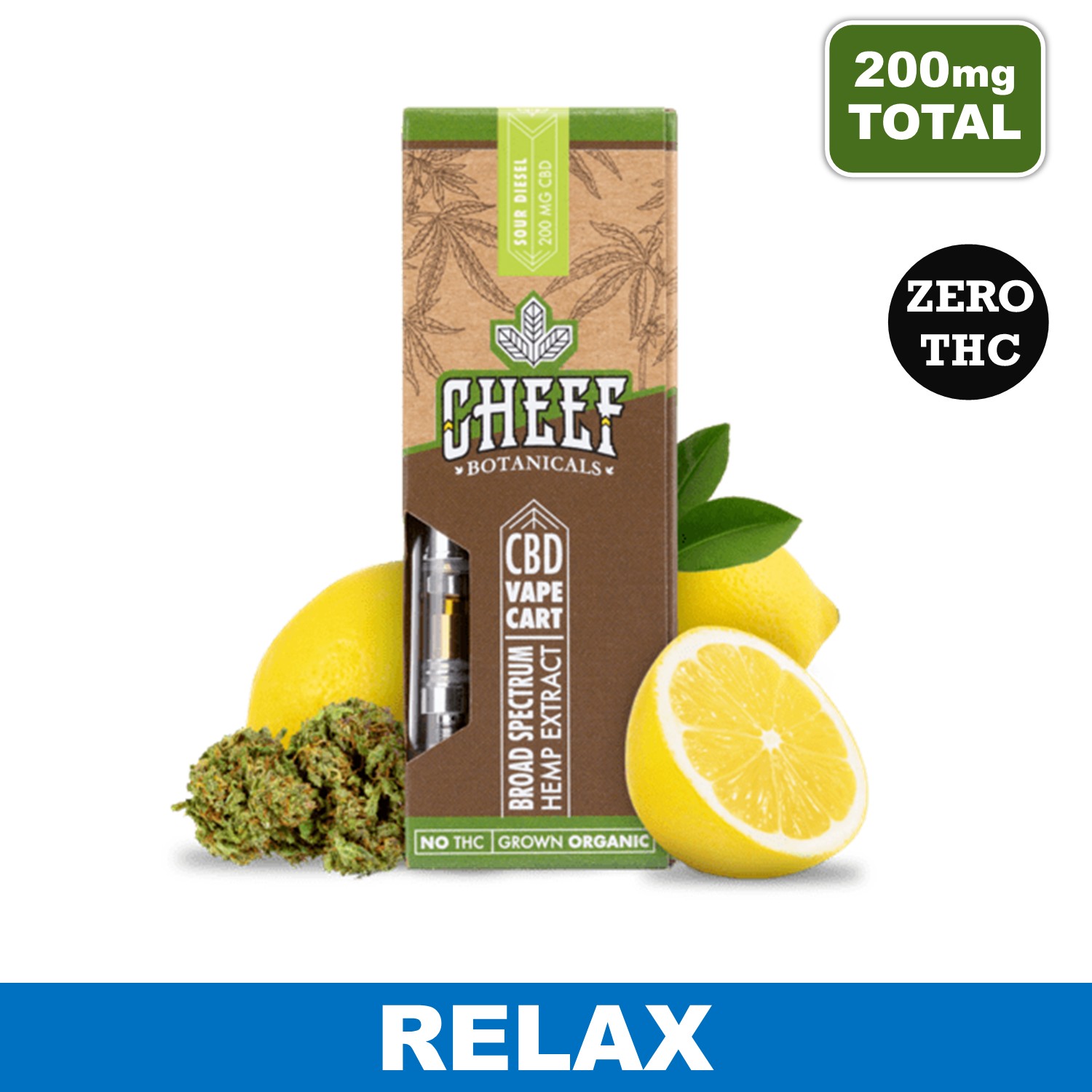 Sour Diesel Vape Cartridge - 1 Gram CBD, 200mg