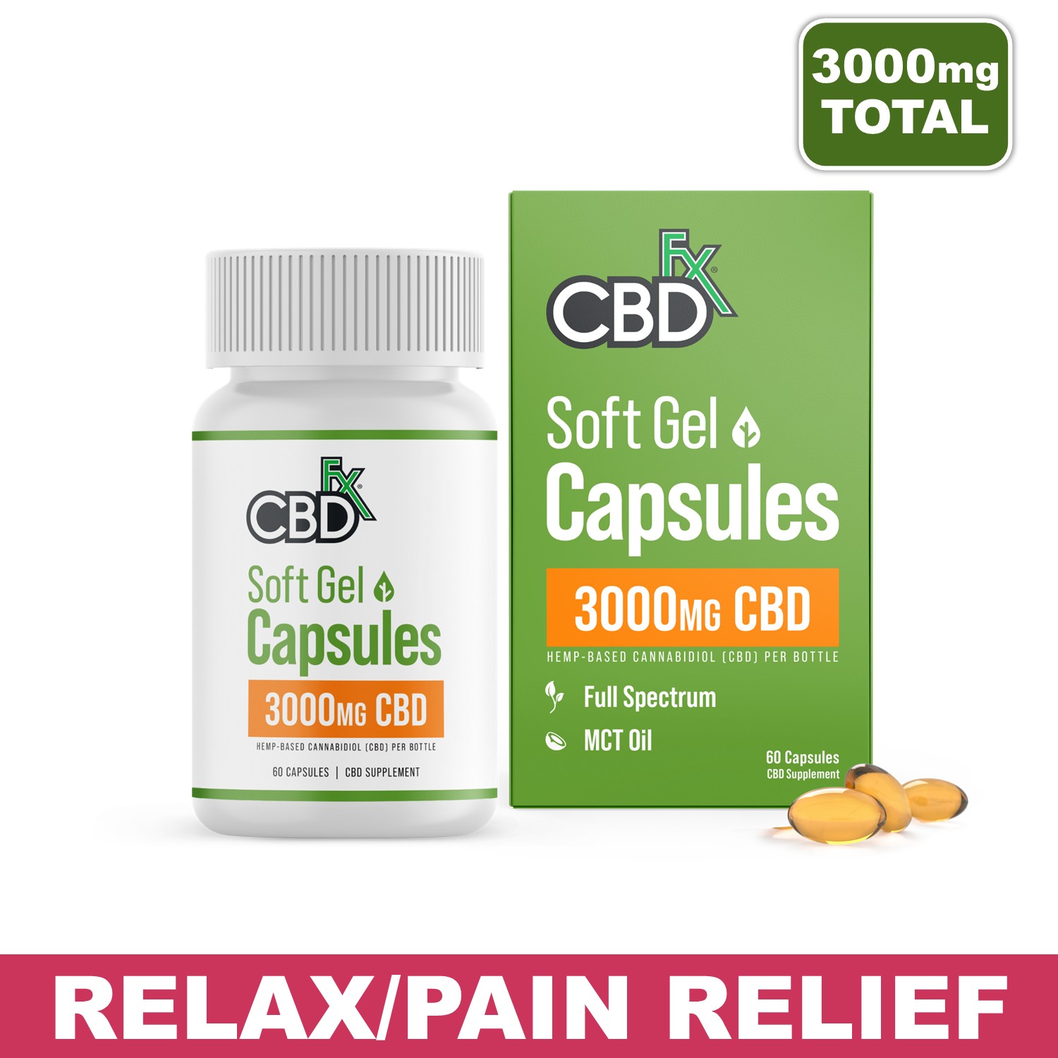 CBD + THC Softgels - 3000mg
