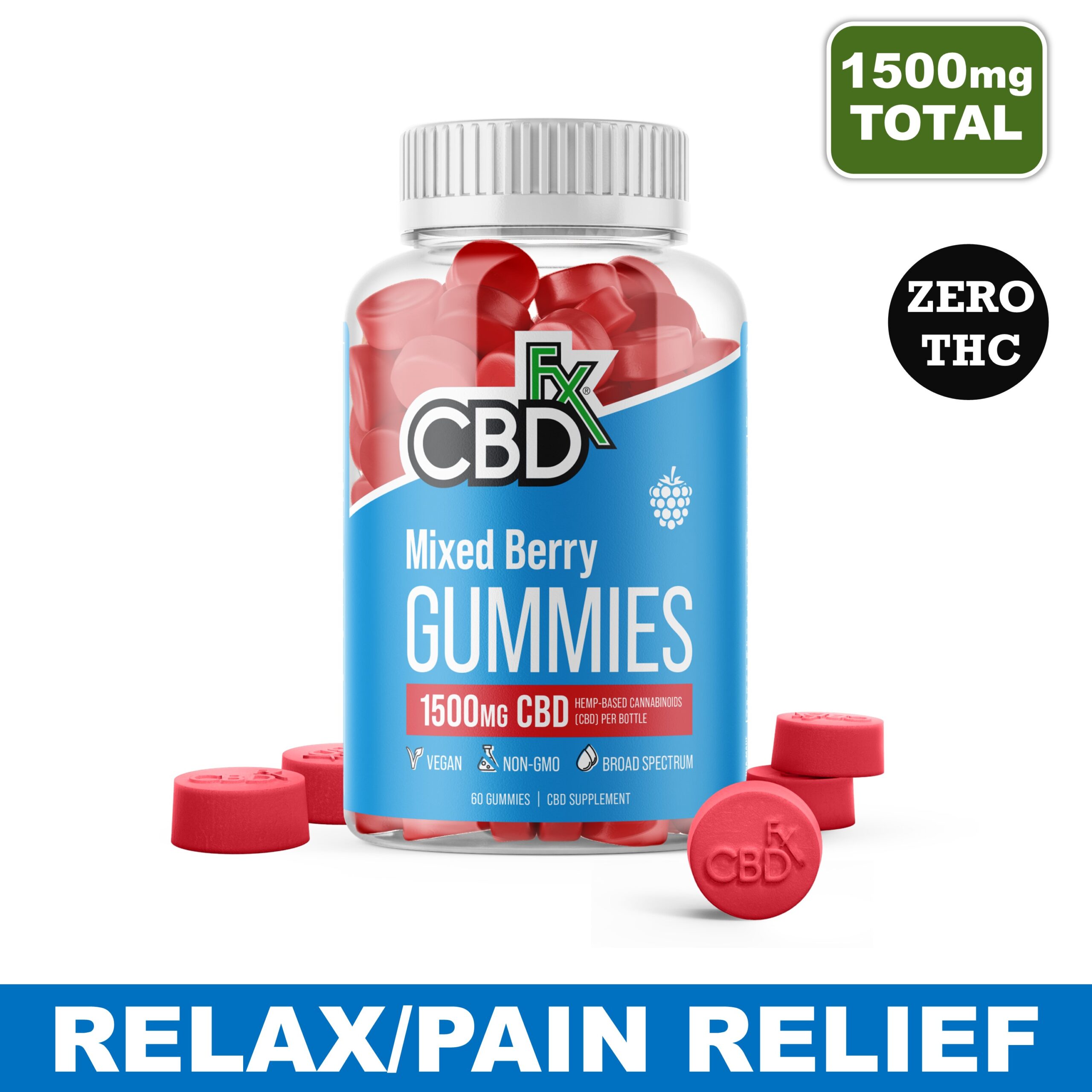 Mixed Berry CBD Gummies - 1500mg CBD