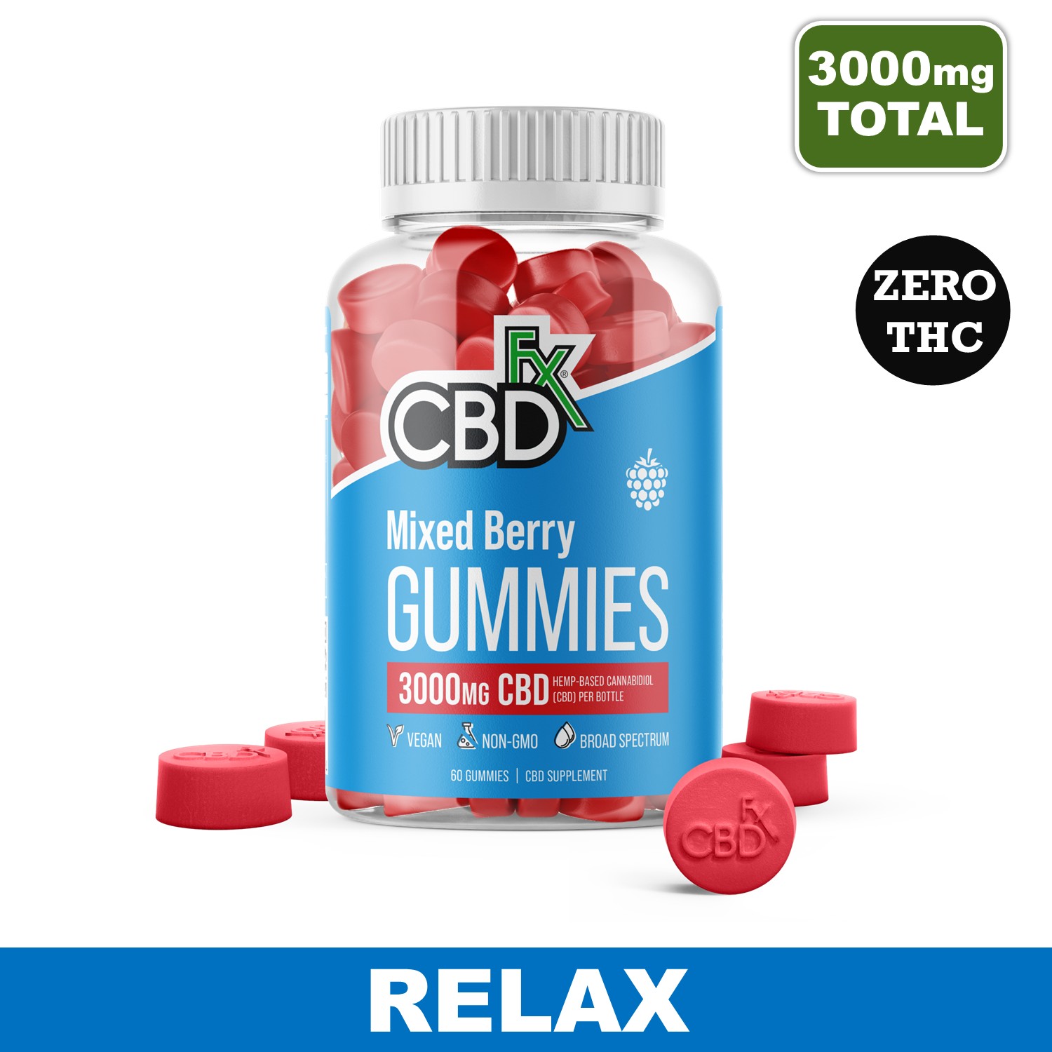 3000mg CBD Gummies - 60 Count