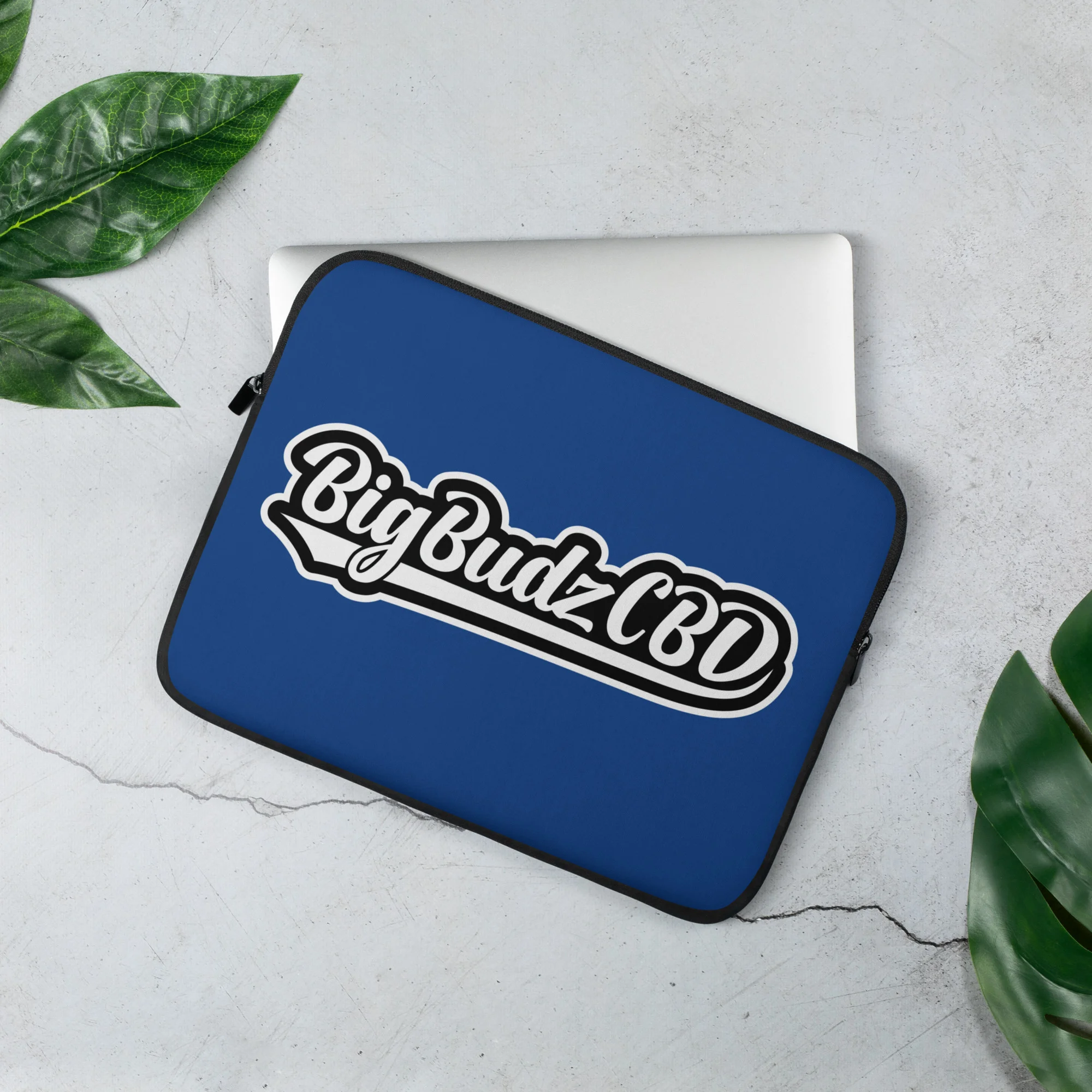 BigBudzCBD Dark Blue Laptop Sleeve