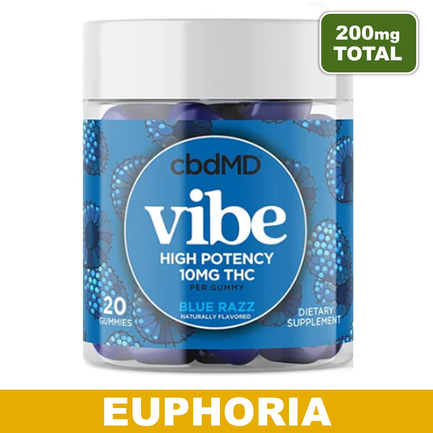 Delta 9 Gummies - Blue Razz - 10 mg - 20 Count