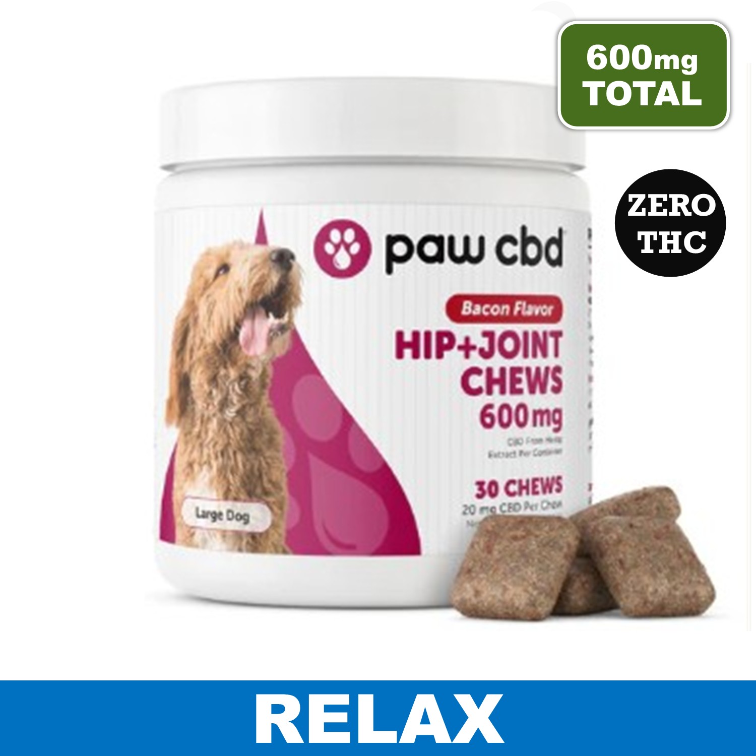 Broad Spectrum CBD Dog Hip + Joint Chews